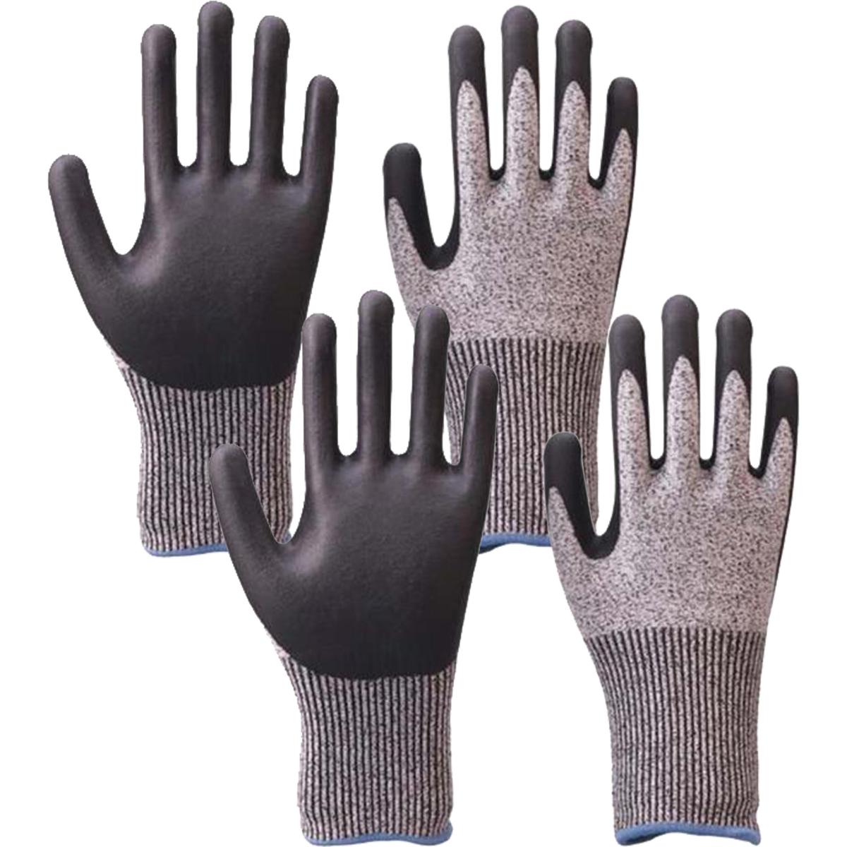 Foto 3 pulgar | Protección De Guantes Multiusos Ventdepot Mxbgv-012 2 Pares Gris/negro