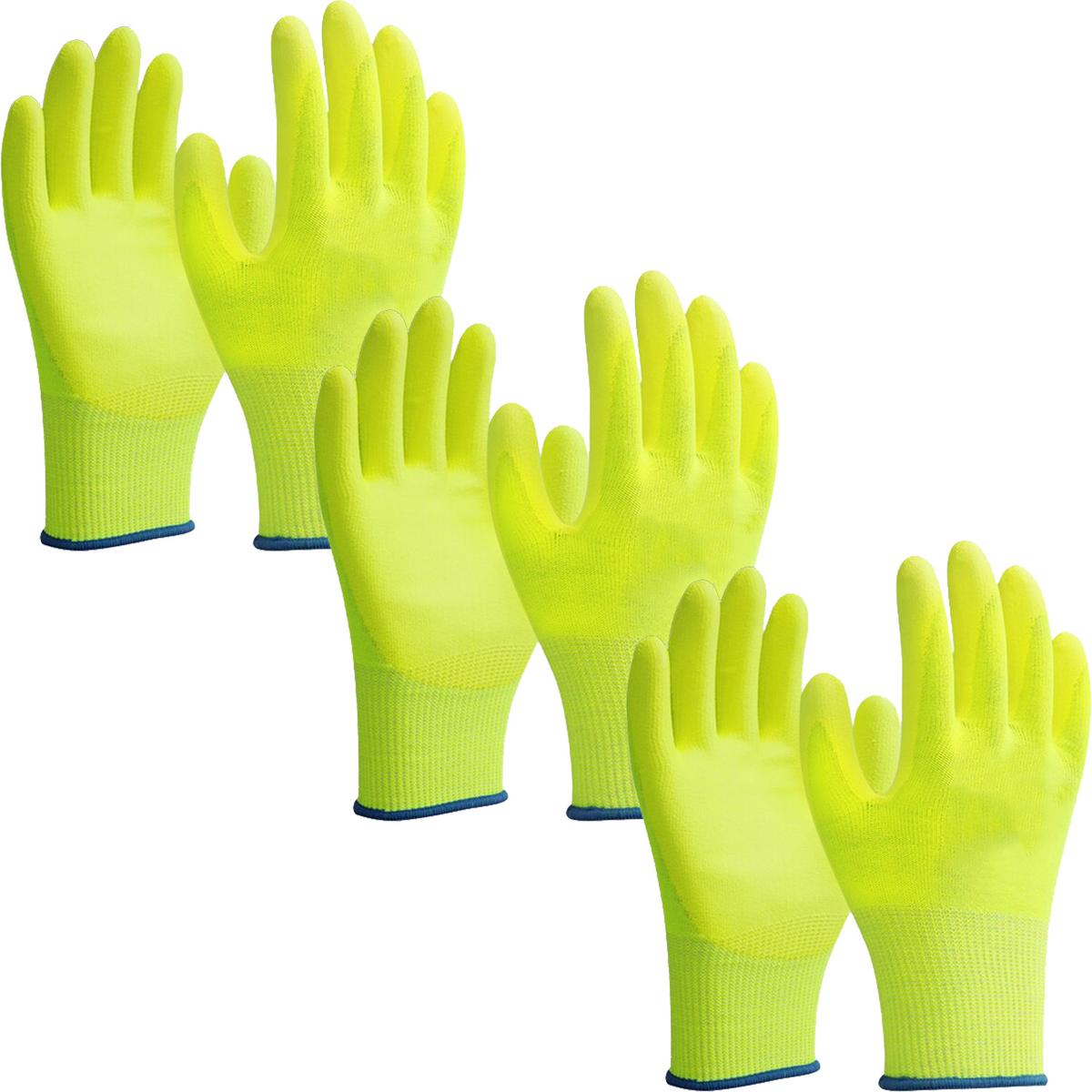 Foto 3 pulgar | Nuevos Guantes De Seguridad Ventdepot Mxgsl-008 3 Pares Amarillo