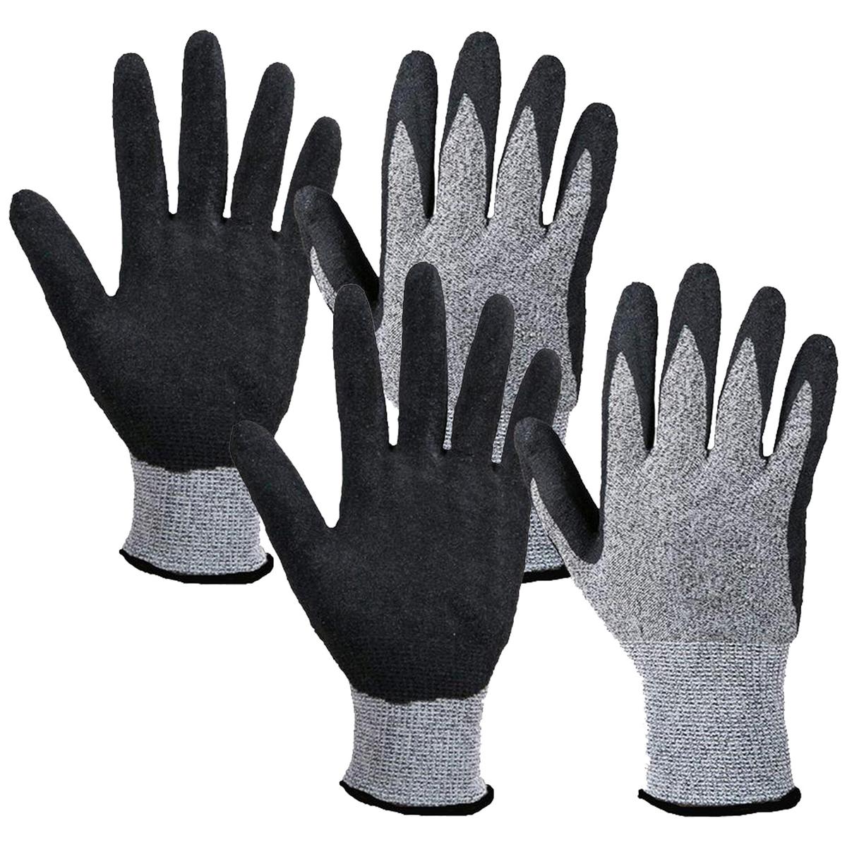 Foto 2 pulgar | Protección De Guantes Multiusos Ventdepot Mxgvm-007 2 Pares Gris/negro