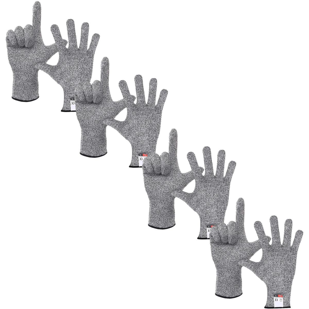 Foto 2 pulgar | Guantes Anti Corté Multiusos Ventdepot Mxbgp-004 4 Pares Gris