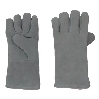 Foto 2 | Guantes De Carnaza Grises Con Forro