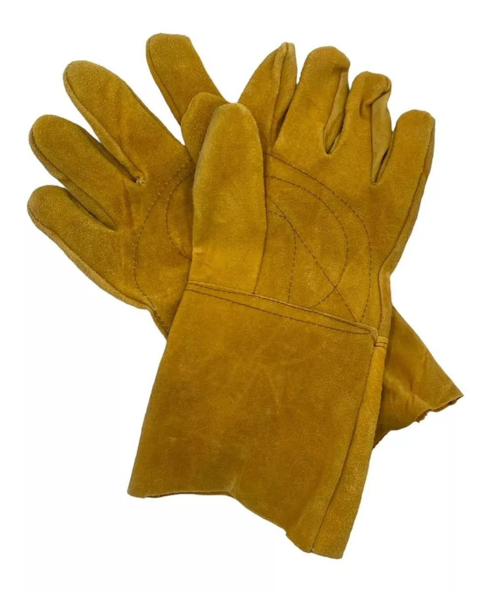 Foto 3 pulgar | Guantes De Carnaza Amarillos Para Soldar