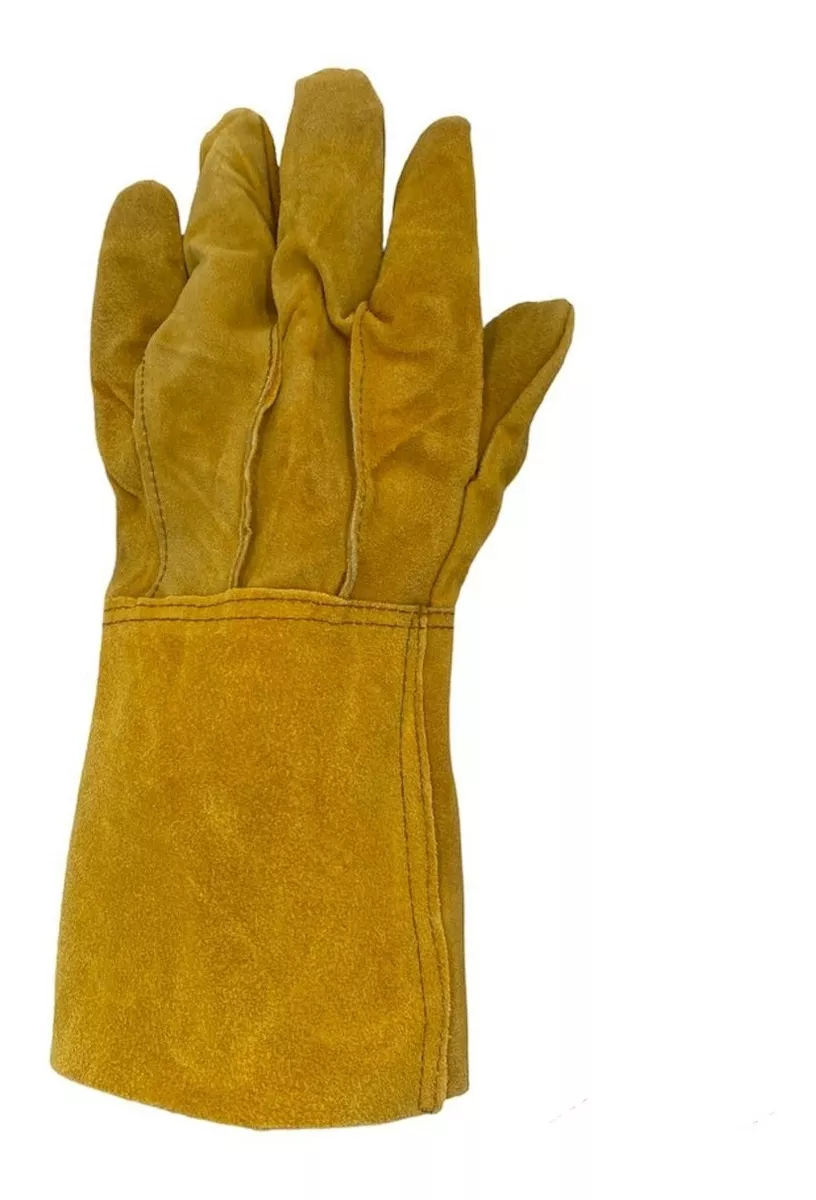 Foto 5 pulgar | Guantes De Carnaza Amarillos Para Soldar
