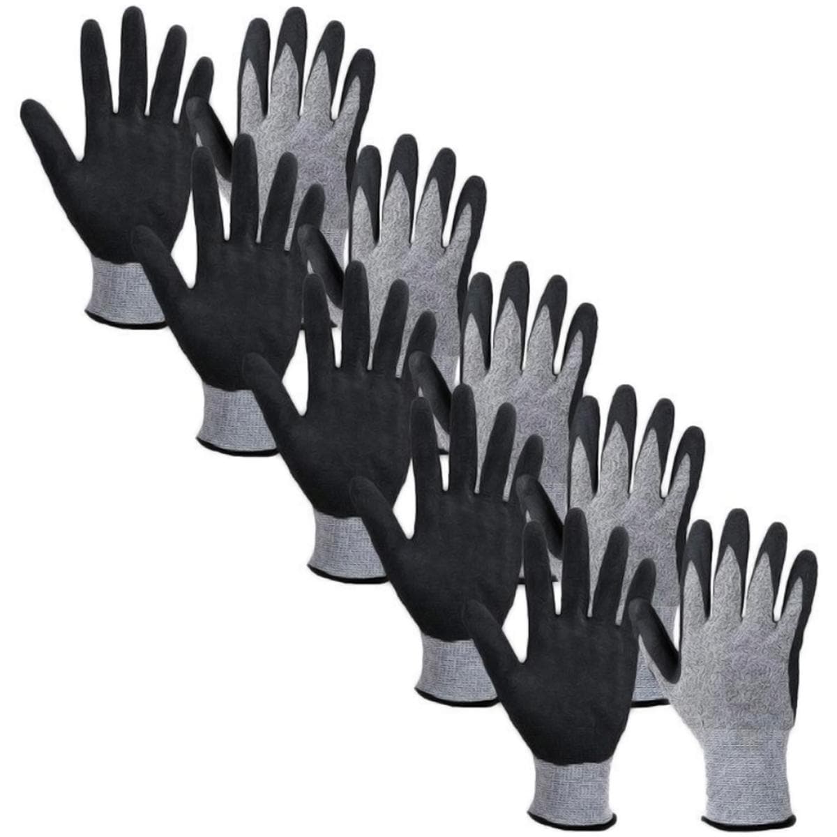 Pares De Guantes Ventdepot Mxgvm-020 5 Pares Gris Y Negro $2,028