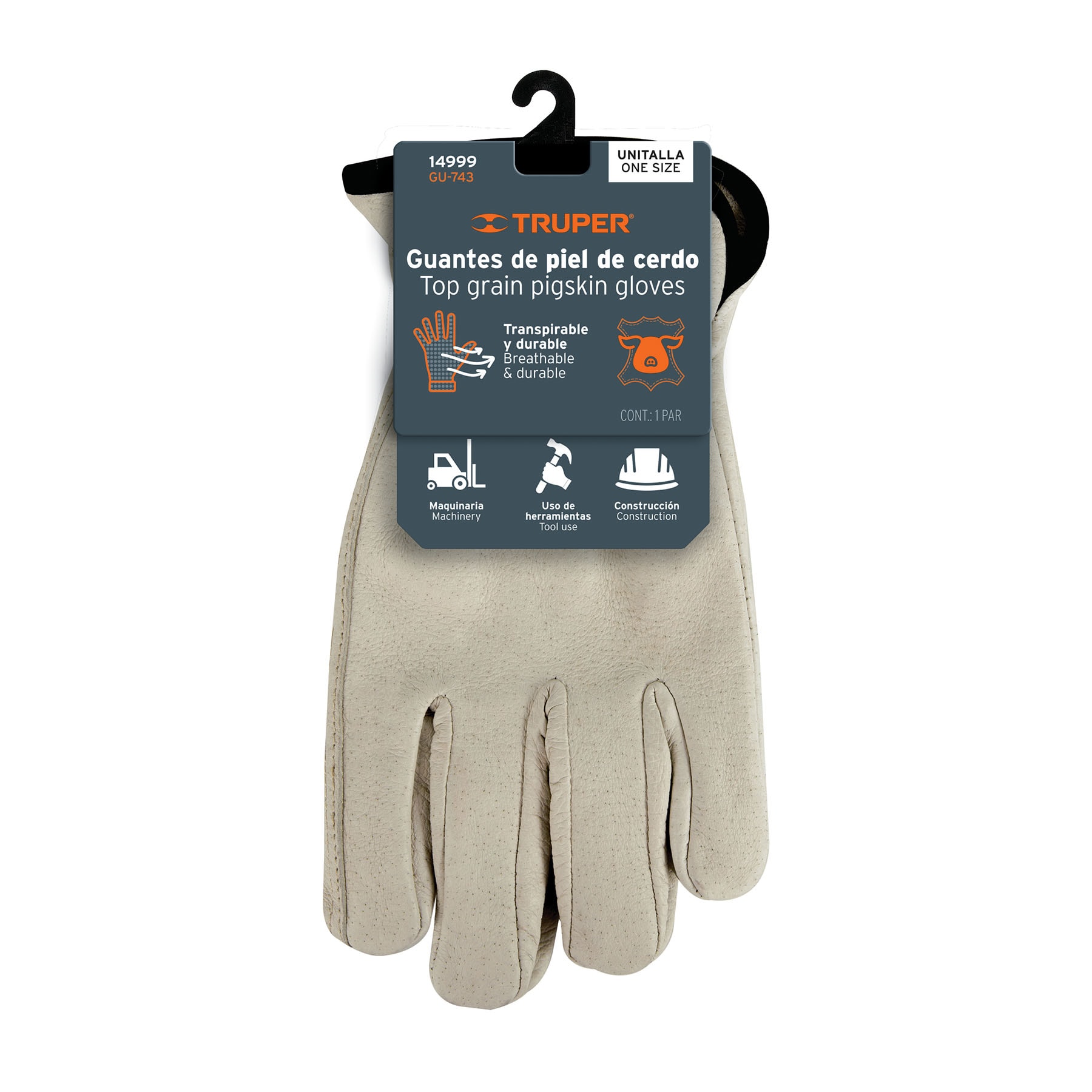 Foto 4 pulgar | Guantes Truper Blancos
