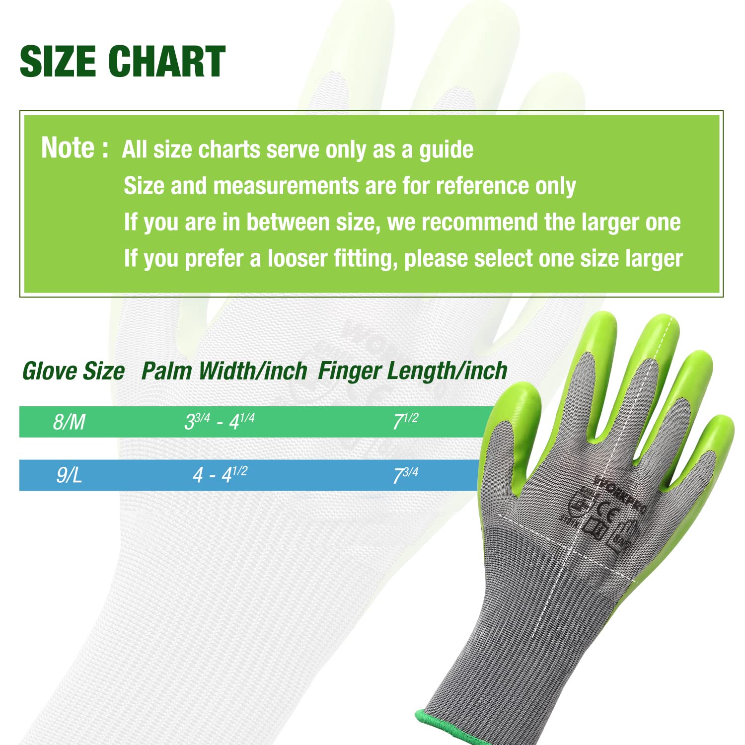 Foto 3 pulgar | Guantes De Jardín Workpro, 6 Pares, Con Revestimiento De Látex Ecológico En La Palma - Venta Internacional.