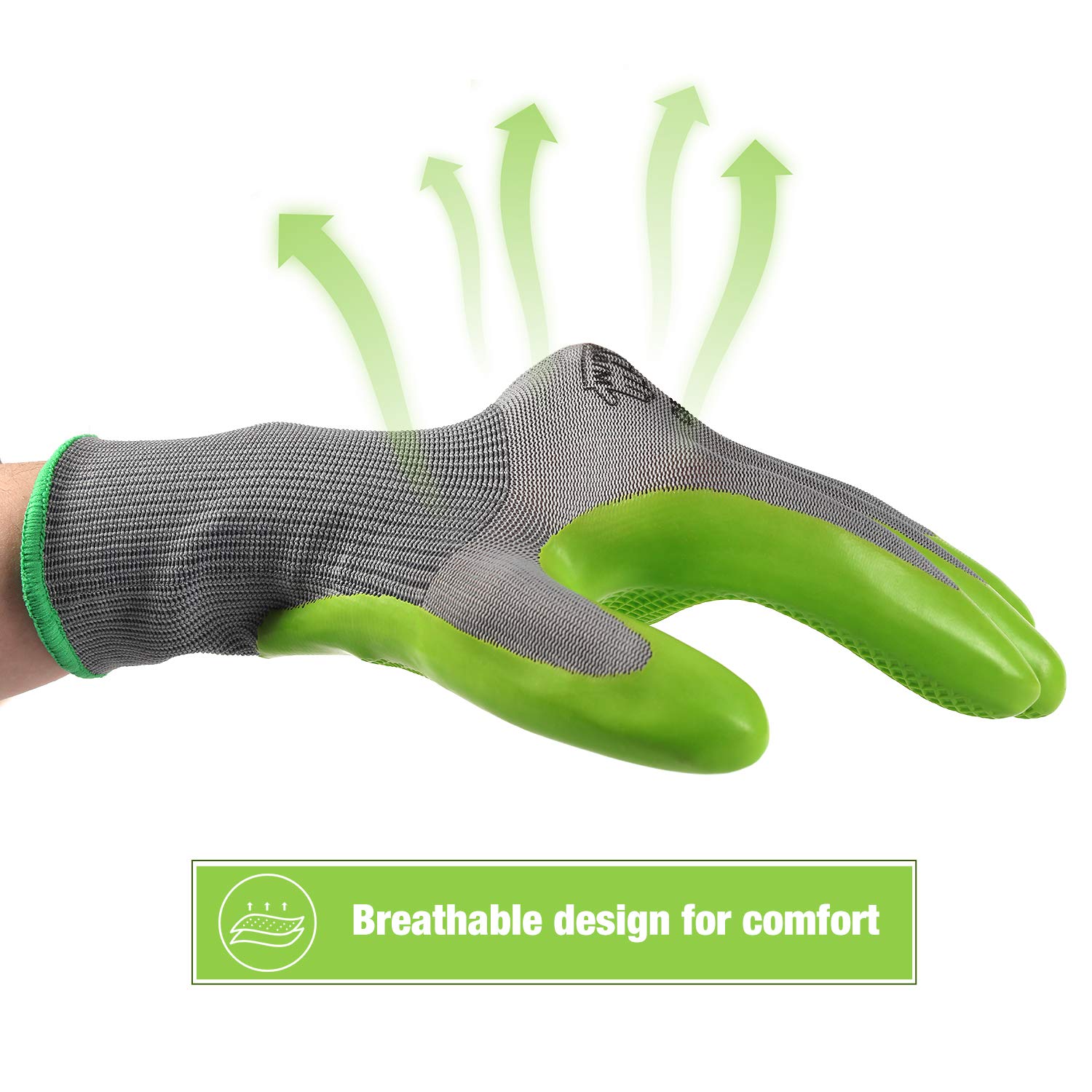 Foto 4 pulgar | Guantes De Jardín Workpro, 6 Pares, Con Revestimiento De Látex Ecológico En La Palma - Venta Internacional.