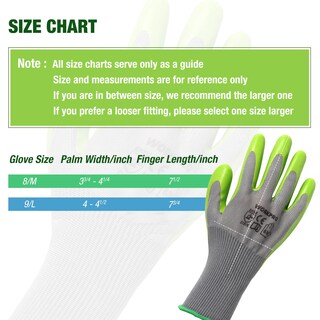 Foto 2 | Guantes De Jardín Workpro, 6 Pares, Con Revestimiento De Látex Ecológico En La Palma - Venta Internacional.