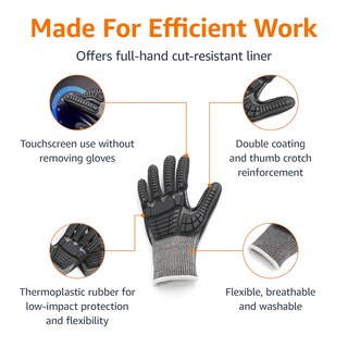 Foto 2 | Guantes Amazon Basics, Nivel A2, Protección Contra Impactos Xs, 100 Pares - Venta Internacional.