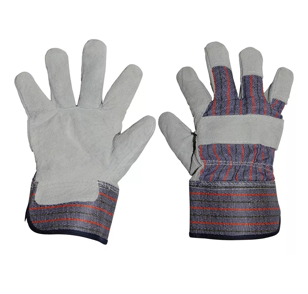 Foto 2 pulgar | Guantes Carnaza Loneta Unitalla Uso Pesado Surtek Gris