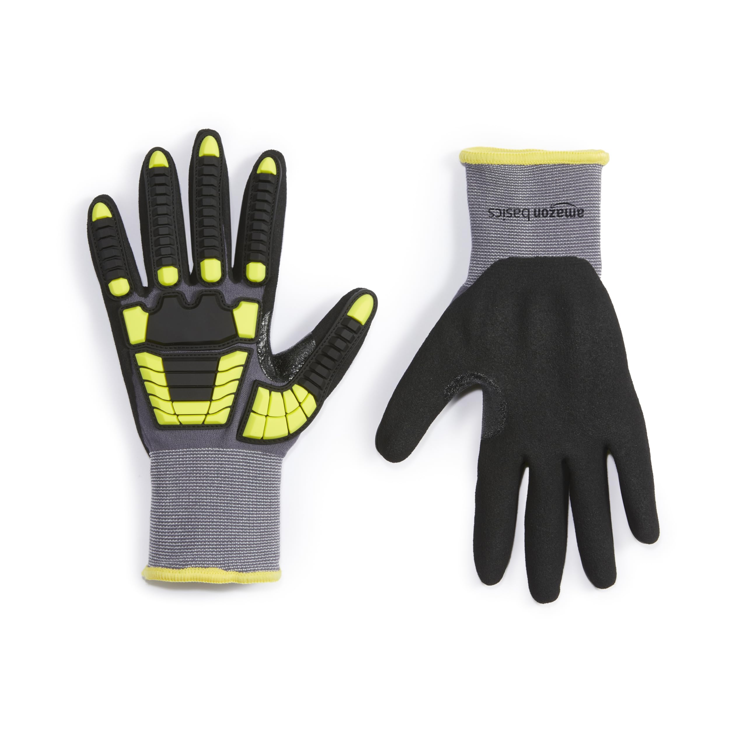 Foto 2 pulgar | Guantes Amazon Basics, Protección Contra Impactos, 15 G, De Nitrilo Arenoso - Venta Internacional.