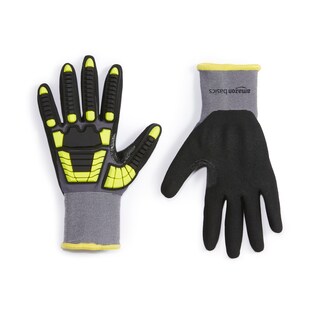 Foto 1 | Guantes Amazon Basics, Protección Contra Impactos, 15 G, De Nitrilo Arenoso - Venta Internacional.