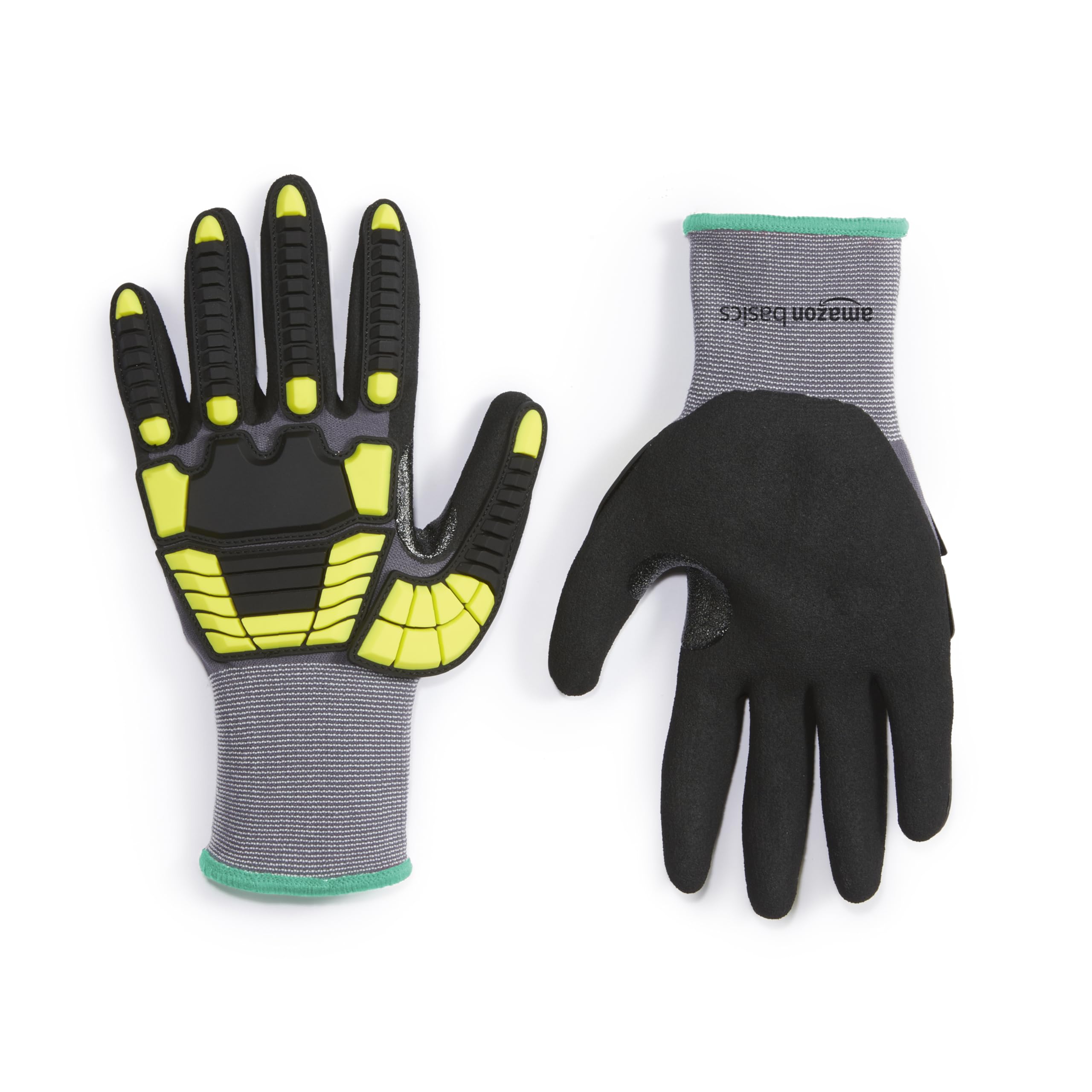 Foto 2 pulgar | Guantes Amazon Basics, Protección Contra Impactos, 15 G, De Nitrilo Arenoso - Venta Internacional.
