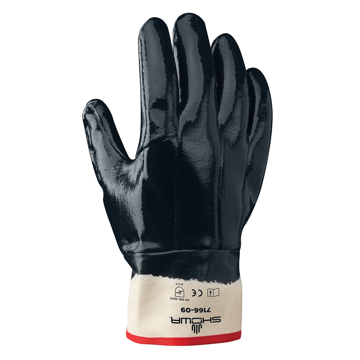 Guante De Trabajo Showa 7166 Totalmente Revestido De Nitrilo Con Forro De Algodón - Venta Internacional.