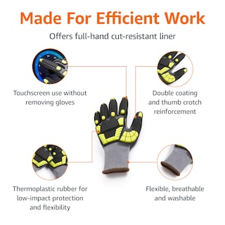 Foto 2 | Guantes De Protección Contra Impactos Amazon Basics, Paquete De 120 Pares - Venta Internacional.