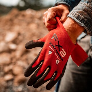 Foto 2 | Guantes Wells Lamont Fx3 Con Revestimiento De Nitrilo, Agarre, Color Rojo, Tamaño Grande - Venta Internacional.