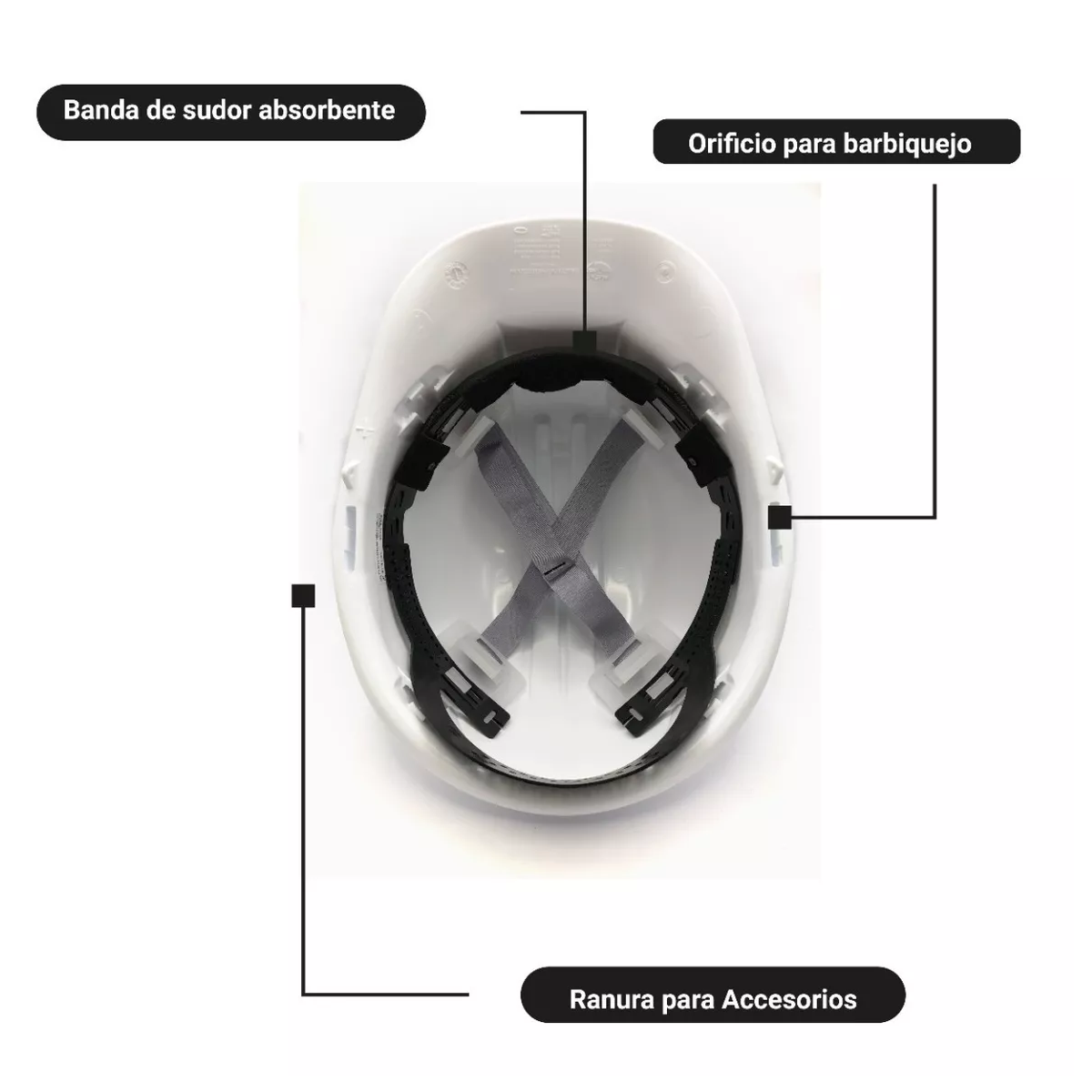 Foto 3 pulgar | Casco De Seguridad Industrial Eo Safe Imports Esi-14614 Blanco