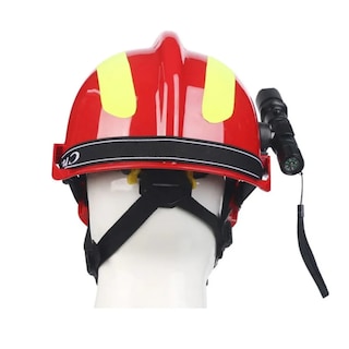 Foto 3 | Casco De Rescate Bomberos Seguridad Con Lampara Y Goggles Eo Safe Imports Esi-19260 Rojo
