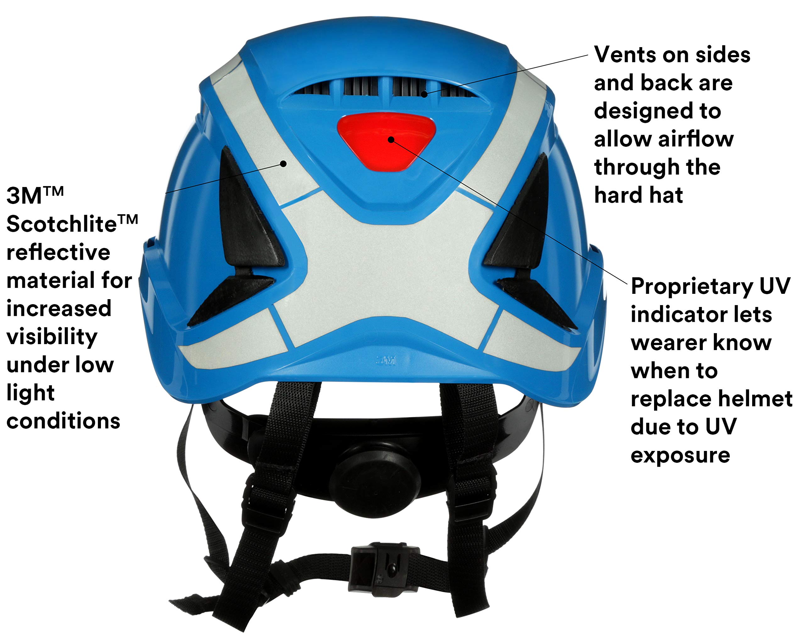 Foto 6 pulgar | Casco De Seguridad 3m Securefit Climbing Style Blue X5003vx-ansi - Venta Internacional.