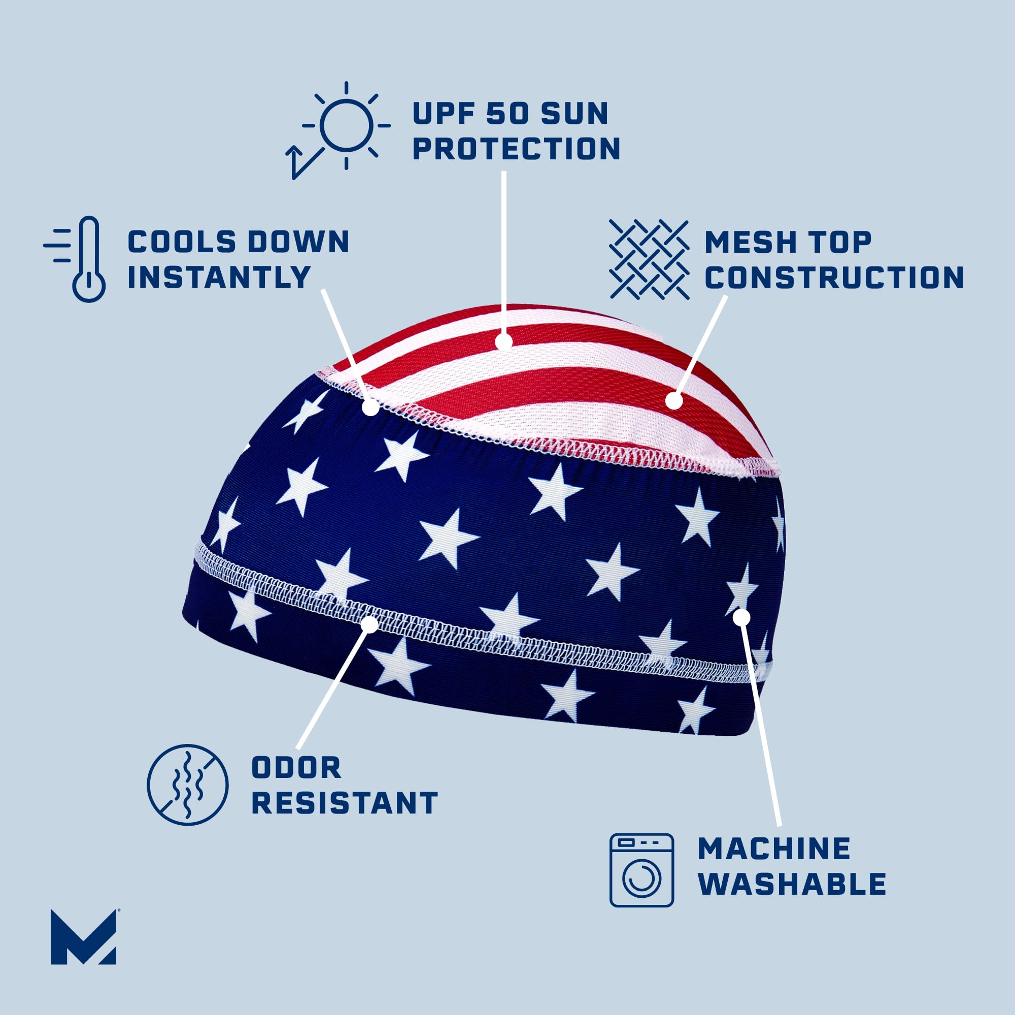 Foto 2 | Cooling Helmet Liner Mission Con La Bandera De Ee. Uu., Ligero - Venta Internacional.