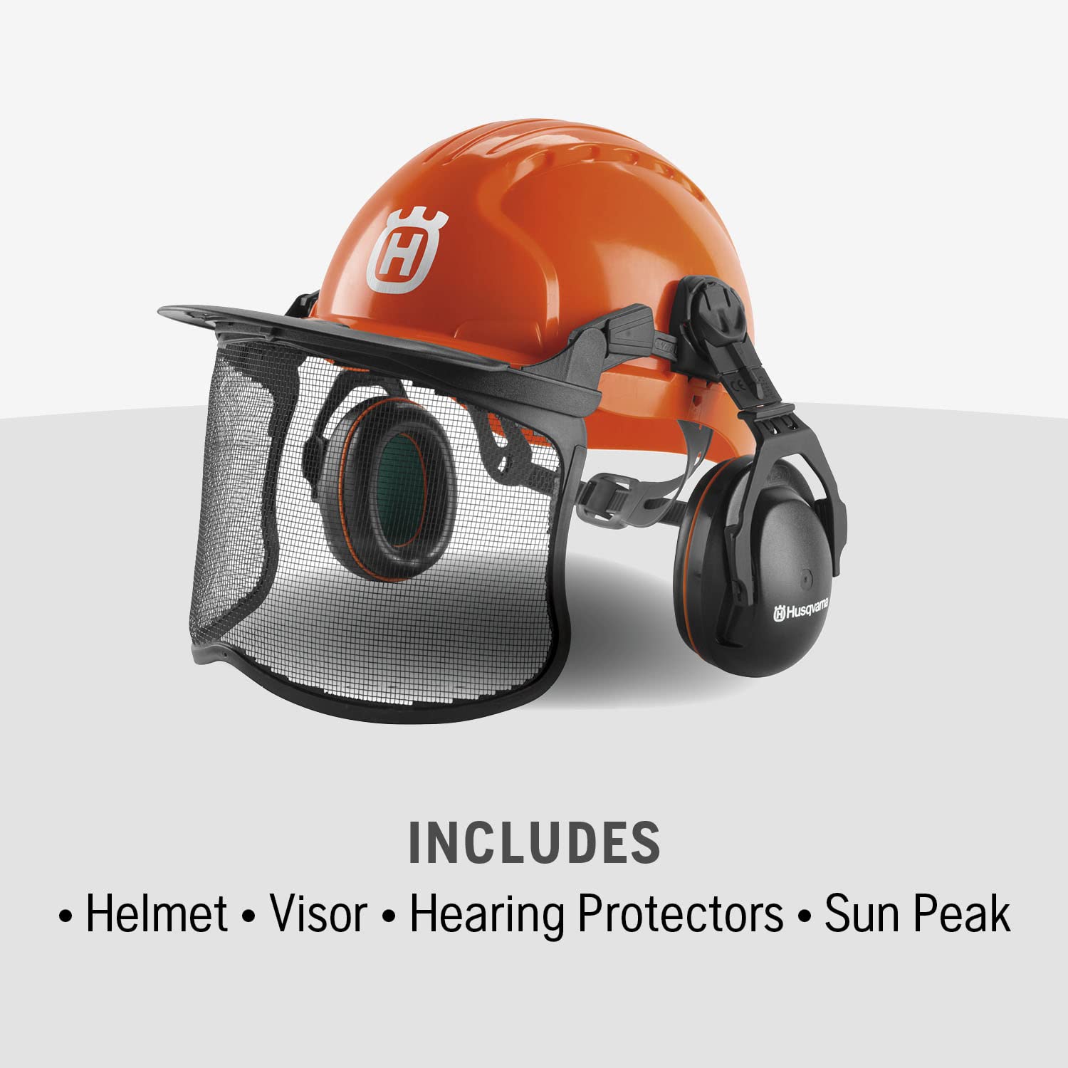 Foto 2 | Casco De Motosierra Husqvarna 592752602 Con Protector Facial De Malla Metálica - Venta Internacional.