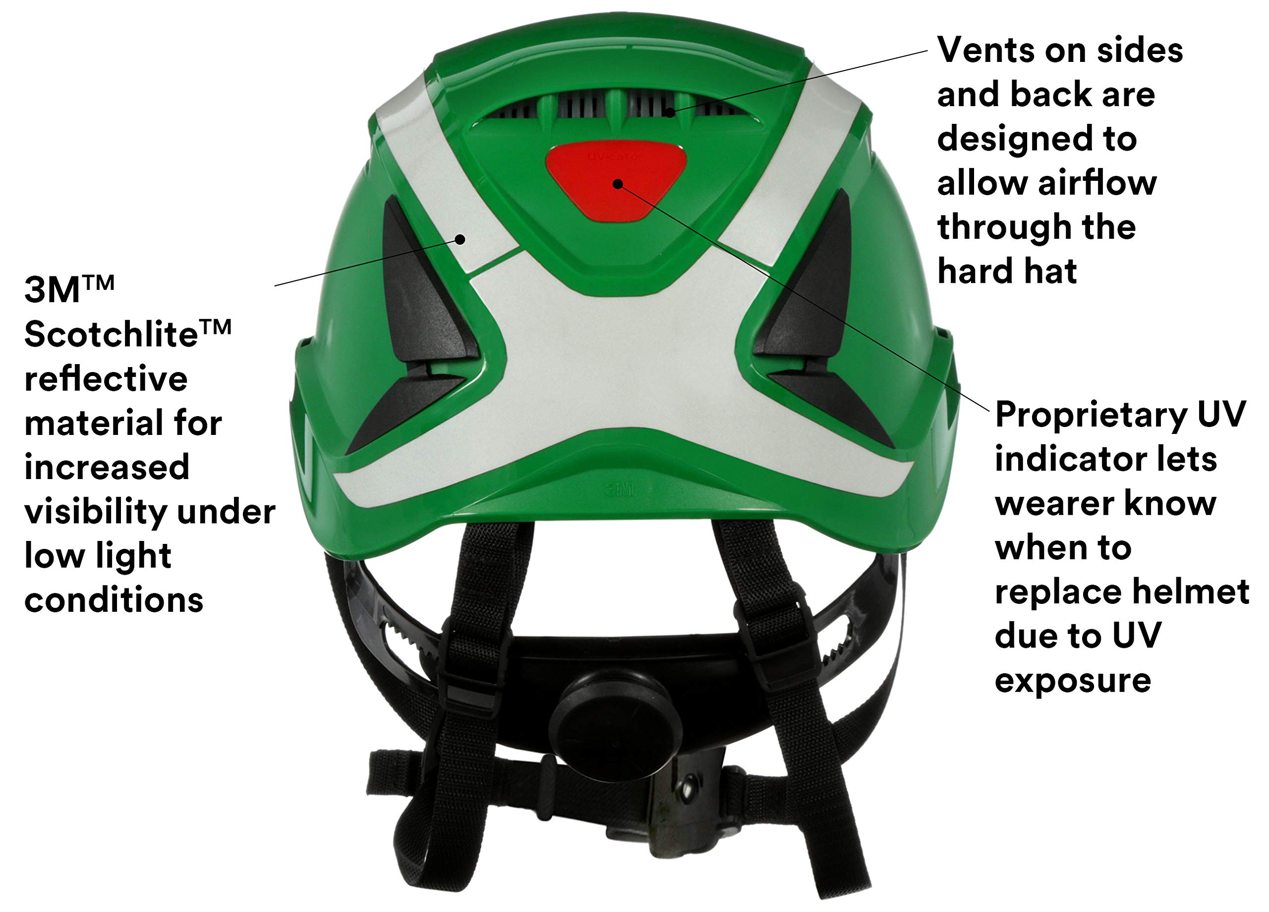 Foto 6 pulgar | Casco De Seguridad 3m Securefit Climbing Style Green X5004vx-ansi - Venta Internacional.
