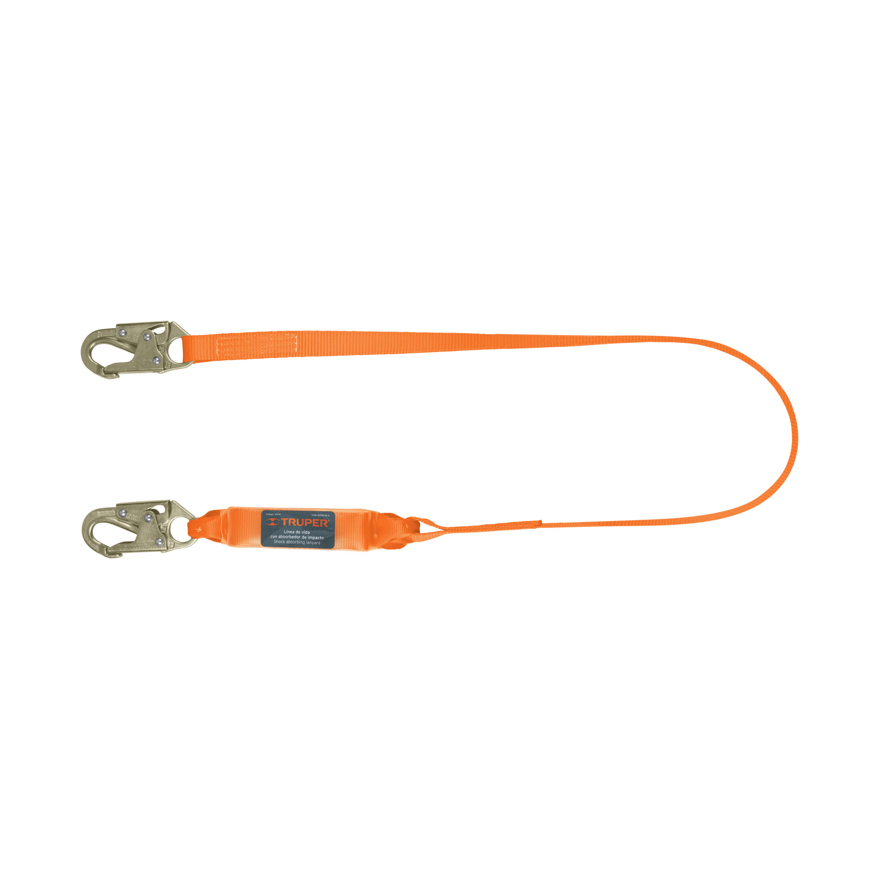 Foto 2 pulgar | Línea de Vida Truper CAB-5430-18-A color Naranja con Absorbedor de Impacto 1.8 m