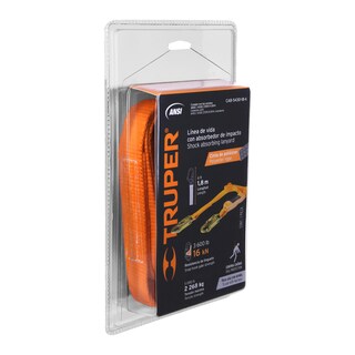 Foto 2 | Línea de Vida Truper CAB-5430-18-A color Naranja con Absorbedor de Impacto 1.8 m