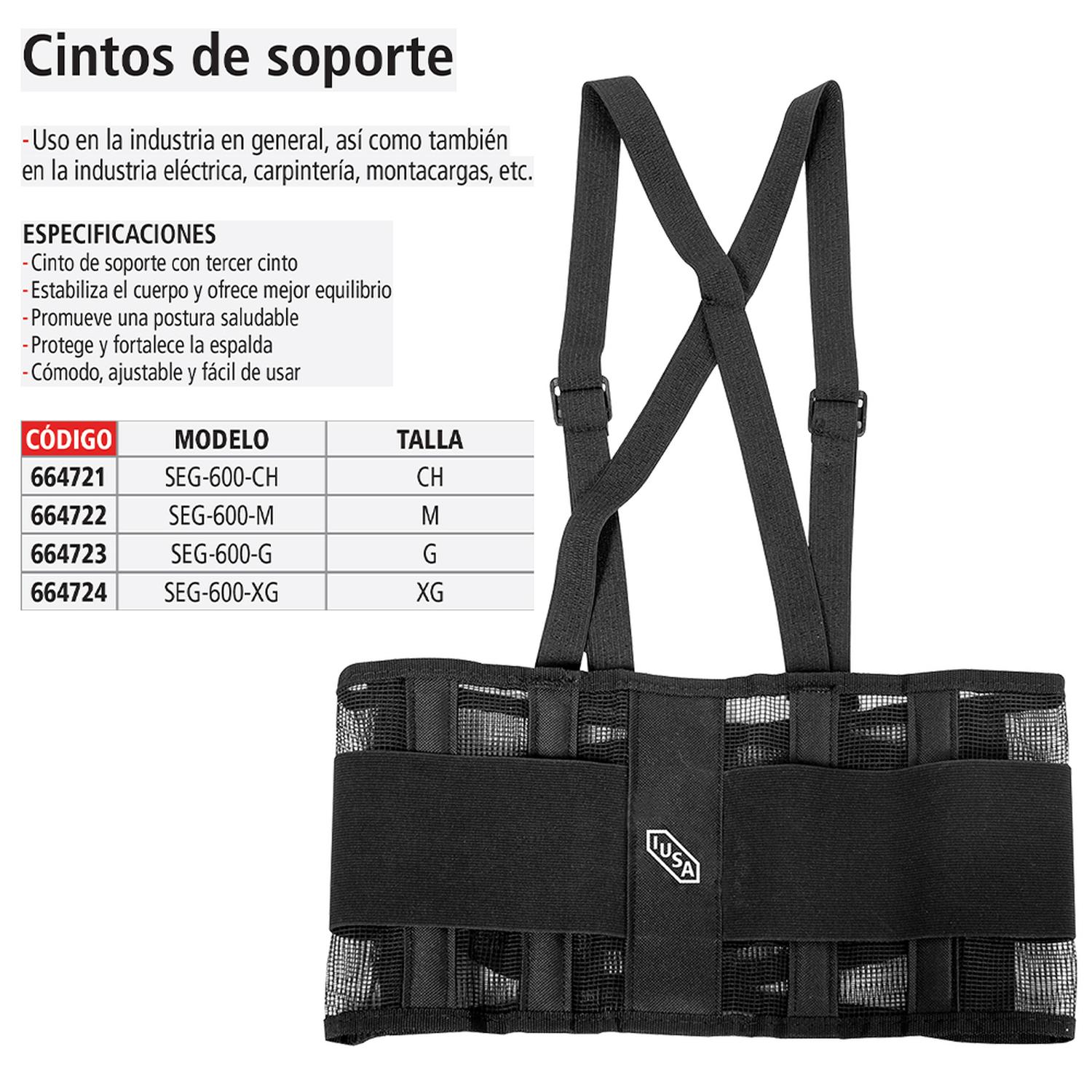 Foto 2 | Cinto de Soporte IUSA Negro