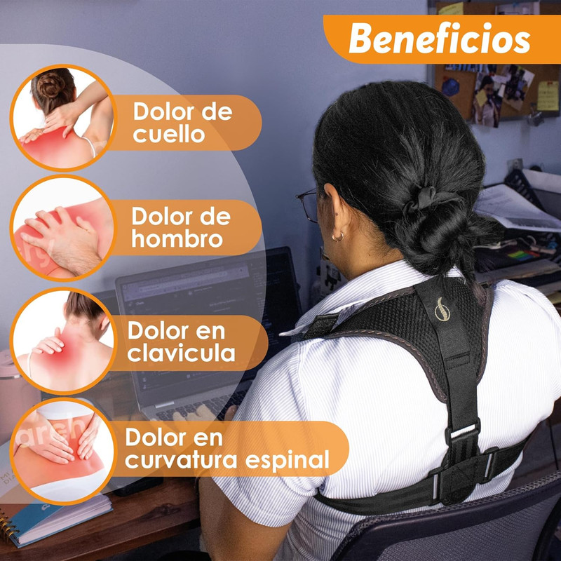 Foto 5 pulgar | Corrector De Postura Archy Faja Espalda Soporte Alivio Dolor Lumbar Y Dorsal Ergonómico Unisex