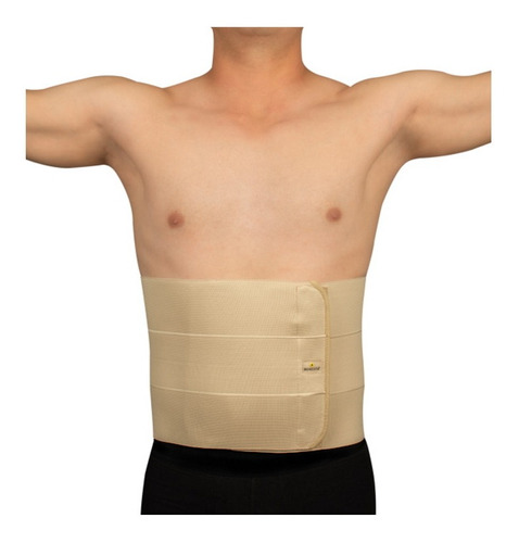 Foto 2 pulgar | Faja Abdominal Tripanel Elastica Bandas Beige Benesta