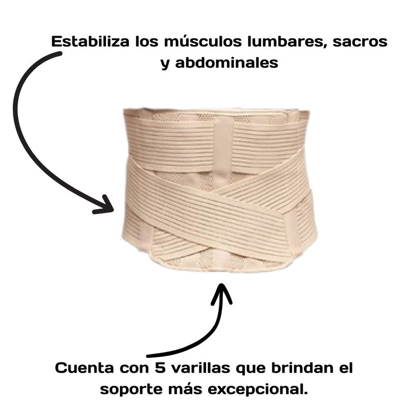 Foto 4 pulgar | Soporte  Elástico Sacrolumbar Ajustable Senteq con 5 Varillas