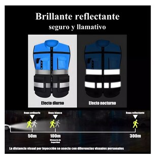 Foto 4 | Chaleco de Seguridad Reflejante Industrial Xl Azul