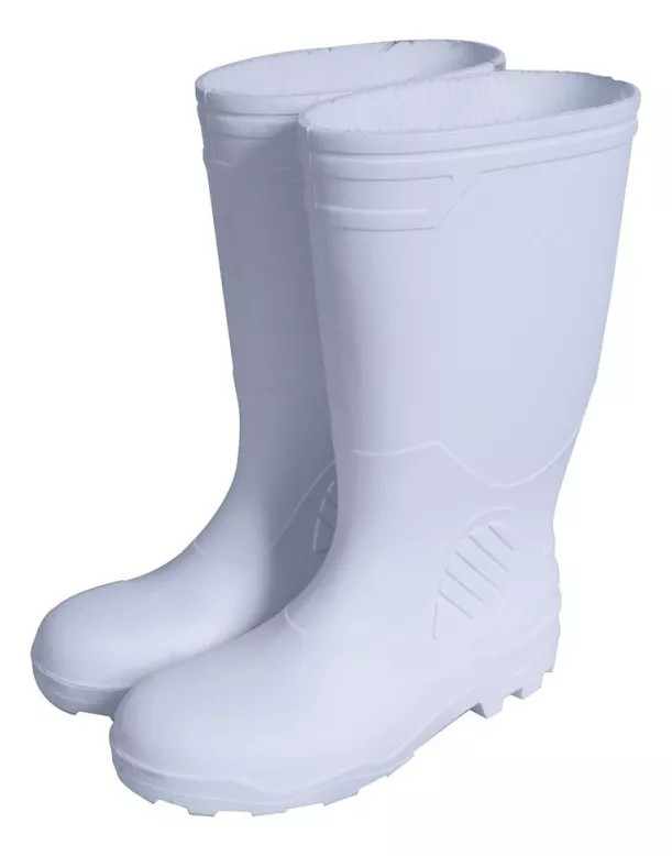 Botas De Hule Sanitarias Pvc Antiderrapante Surtek Blancas #24