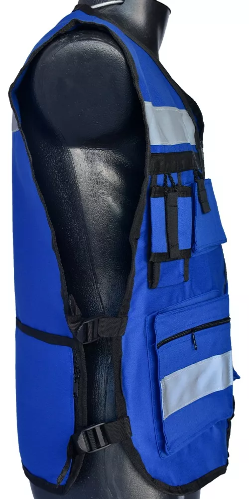 Foto 4 pulgar | Chaleco Seguridad Industrial Brigadista Reflejante Textil Color Azul rey