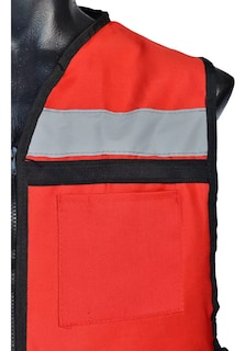 Foto 2 | Chaleco Seguridad Industrial Brigadista Reflejante Textil Rojo