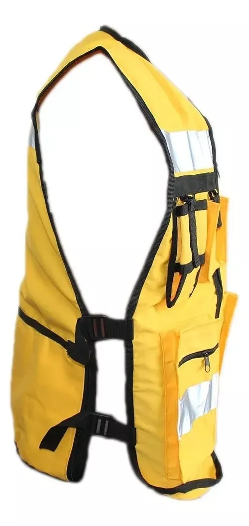 Foto 3 pulgar | Chaleco Seguridad Industrial Brigadista Reflejante Textil Amarillo Mango