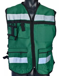 Foto 1 | Chaleco Seguridad Industrial Brigadista Reflejante Textil Verde Bandera