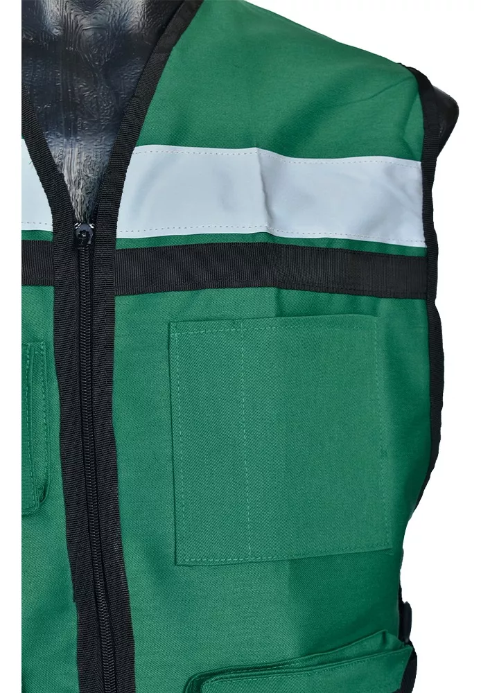 Foto 3 pulgar | Chaleco Seguridad Industrial Brigadista Reflejante Textil Verde Bandera