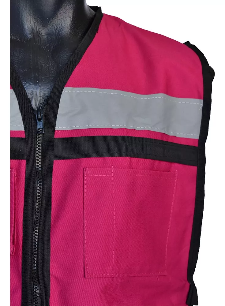 Foto 3 pulgar | Chaleco Seguridad Industrial Brigadista Reflejante Textil Fucsia