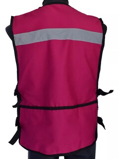 Foto 4 | Chaleco Seguridad Industrial Brigadista Reflejante Textil Fucsia