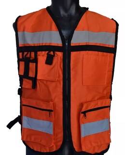 Foto 1 | Chaleco Seguridad Industrial Brigadista Reflejante Textil Naranja