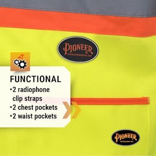 Foto 5 | Chaleco De Seguridad Pioneer Hi Vis Con Mangas Para Hombre Y Mujer, Clase 3 - Venta Internacional.