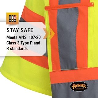 Foto 7 | Chaleco De Seguridad Pioneer Hi Vis Con Mangas Para Hombre Y Mujer, Clase 3 - Venta Internacional.