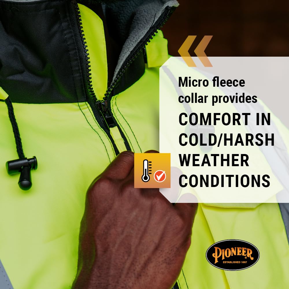 Foto 5 pulgar | Chaqueta Bomber De Seguridad Pioneer Hi Vis Impermeable Para Hombre - Venta Internacional.