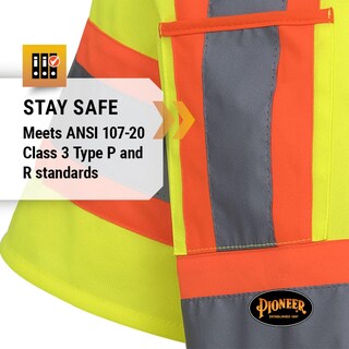 Foto 7 | Chaleco De Seguridad Pioneer Hi Vis Con Mangas Para Hombre Y Mujer, Clase 3 - Venta Internacional.