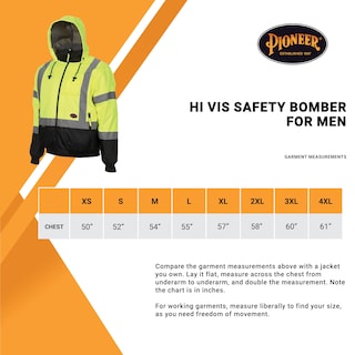 Foto 6 | Chaqueta Bomber De Seguridad Pioneer Hi Vis Impermeable Para Hombre - Venta Internacional.