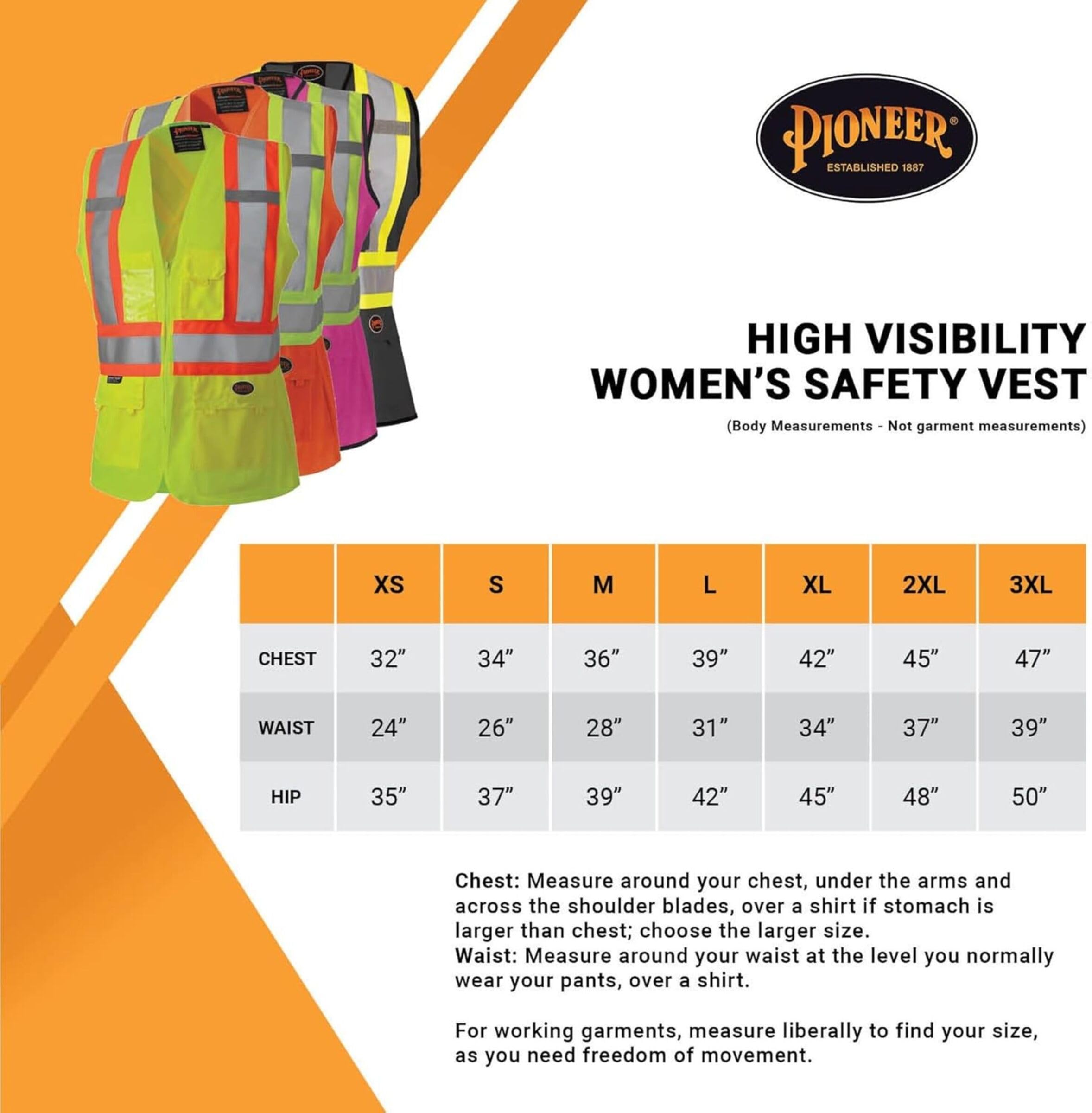 Foto 7 pulgar | Chaleco De Seguridad Pioneer Para Mujer Con Bolsillos Hi-vis Pink - Venta Internacional.