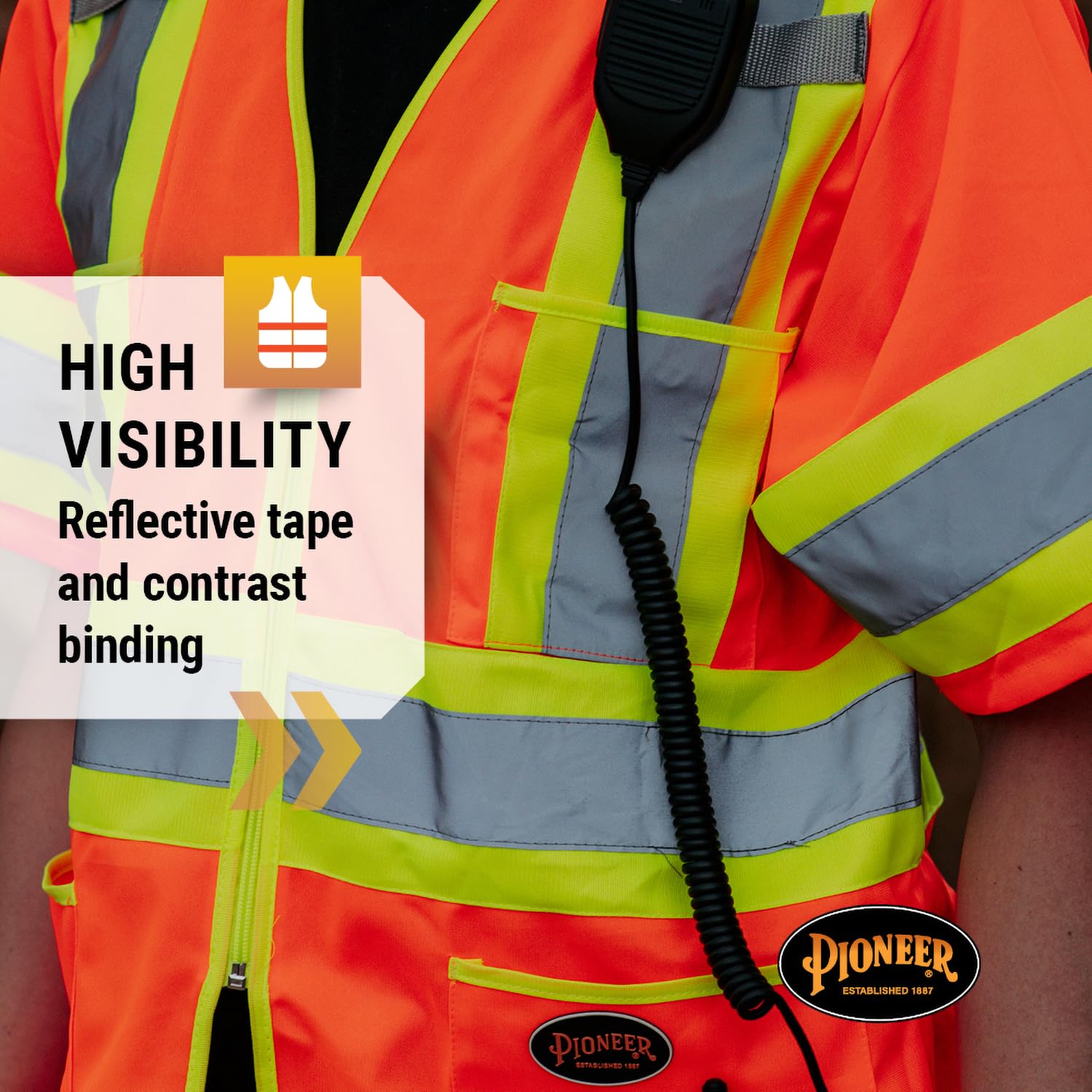 Foto 4 pulgar | Chaleco De Seguridad Pioneer Hi Vis Con Mangas Para Hombre Y Mujer, Clase 3 - Venta Internacional.