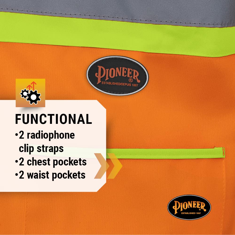 Foto 5 | Chaleco De Seguridad Pioneer Hi Vis Con Mangas Para Hombre Y Mujer, Clase 3 - Venta Internacional.